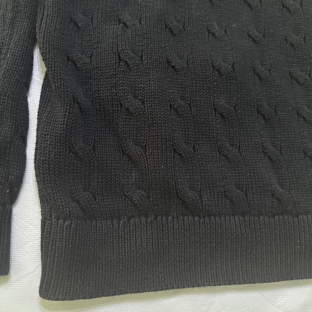 Ralph Lauren Active Cable Knit Shawl Collar Crest Cardigan XL Preppy Academia - Picture 8 of 12